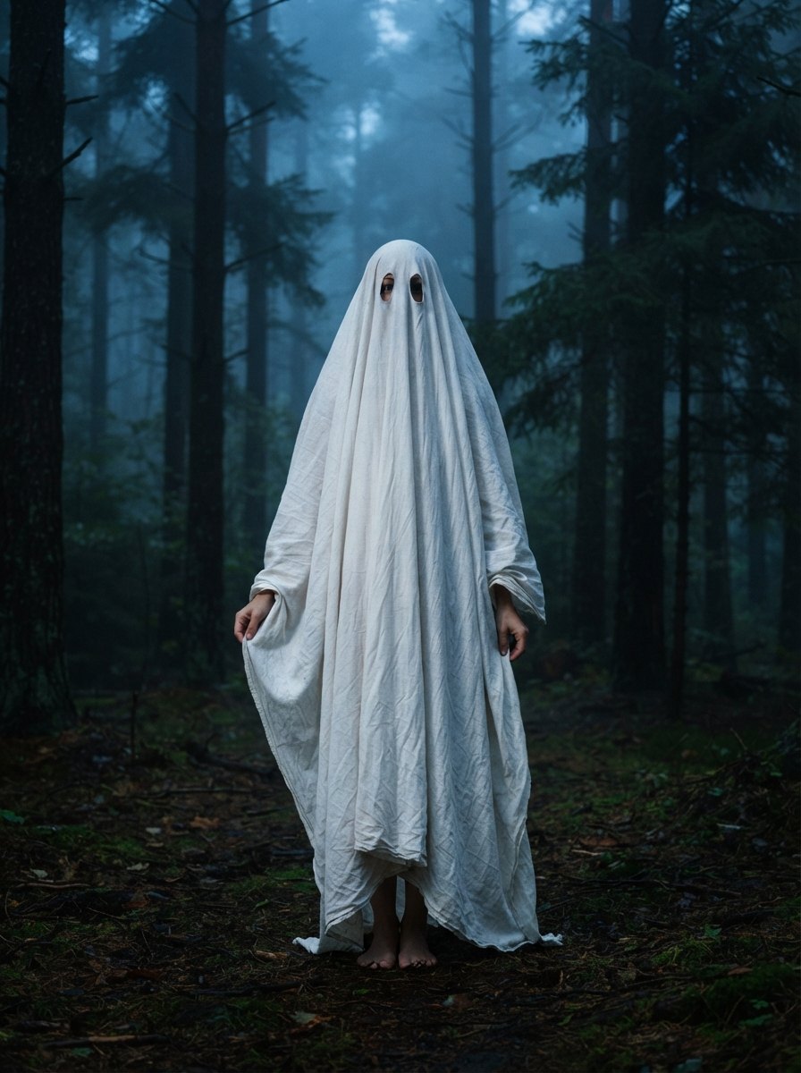 AI Halloween costume photo: Ghost