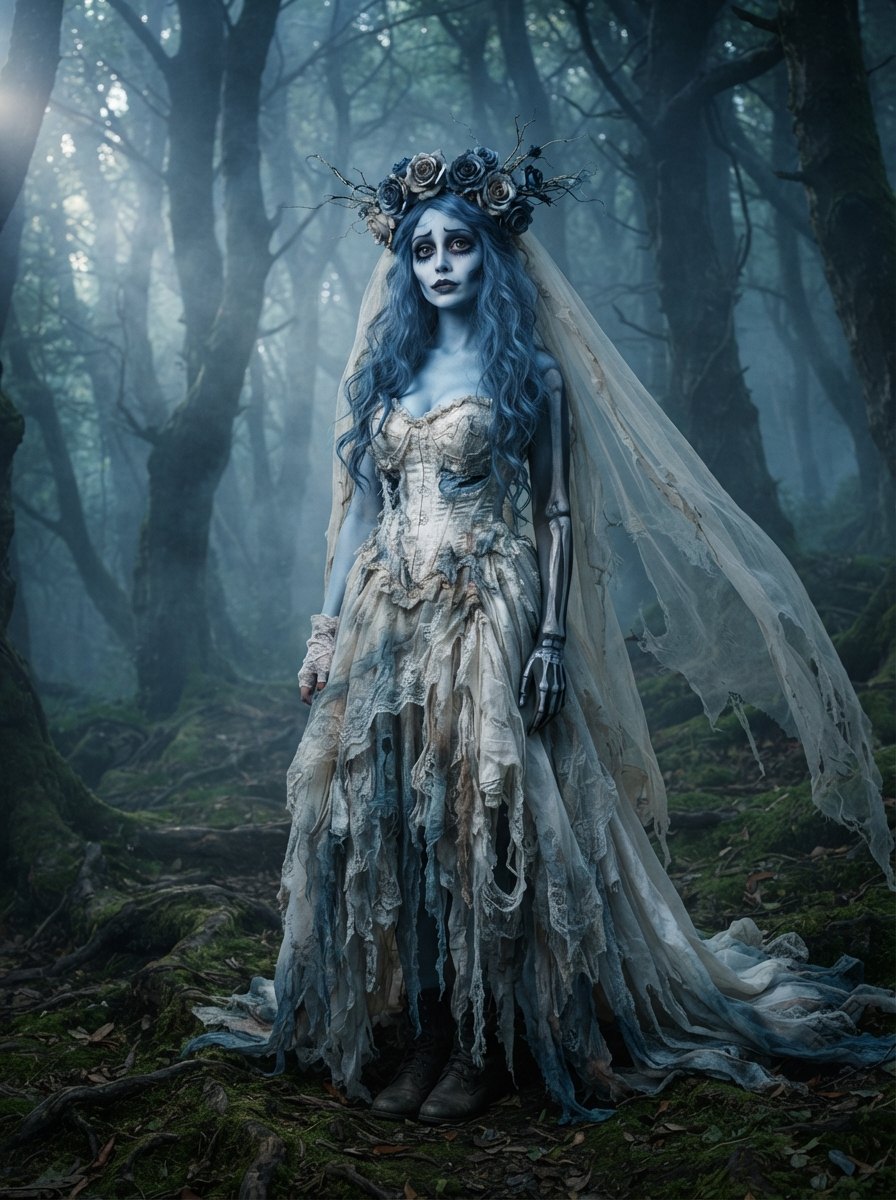 Ghost Bride AI Halloween costume
