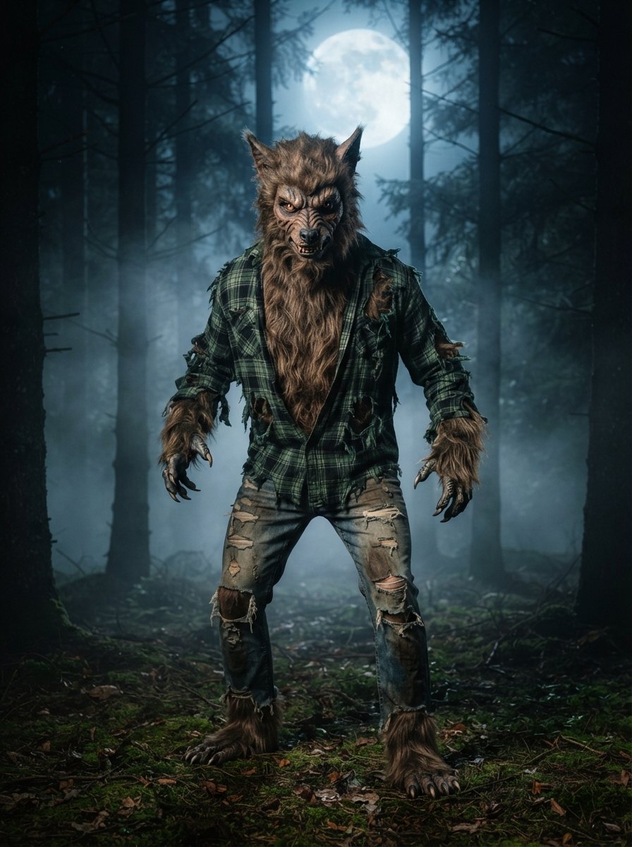 AI Halloween costume photo: Werewolf