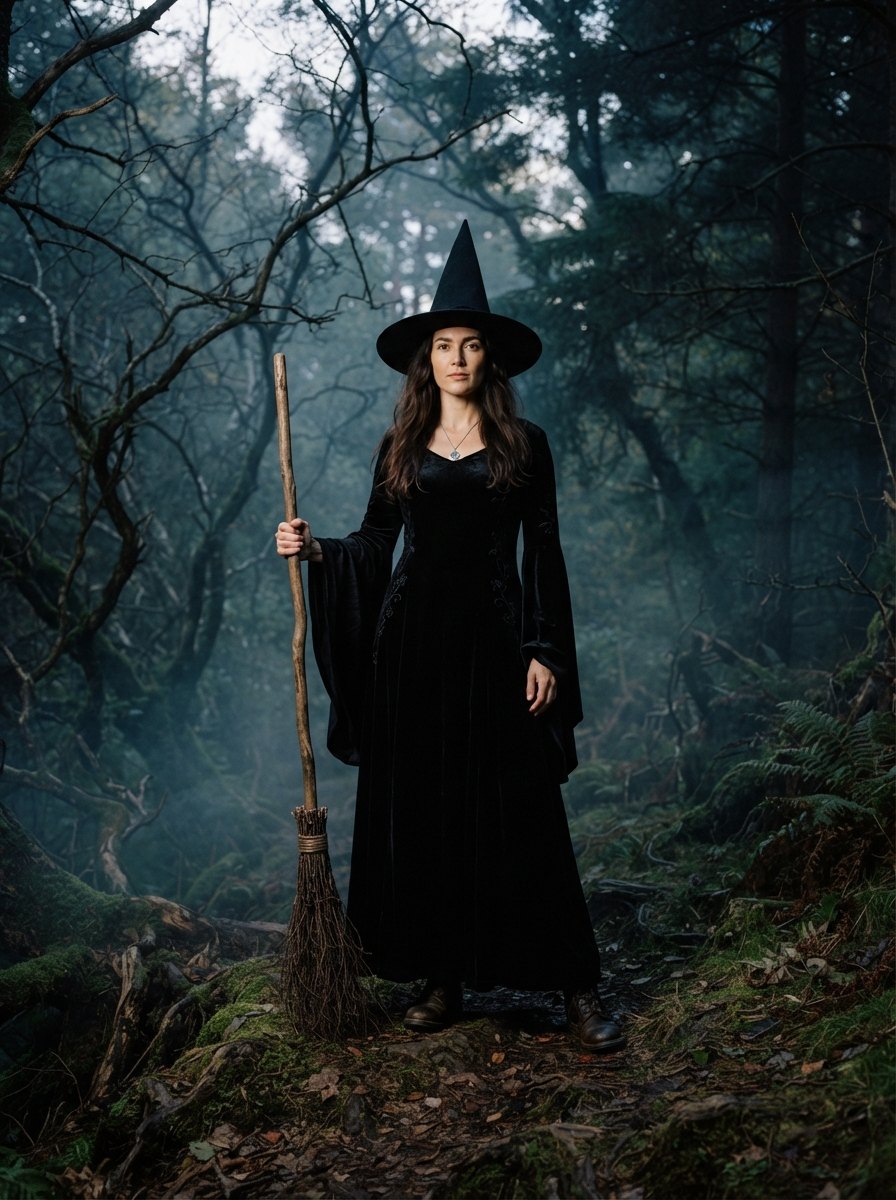 AI Halloween costume photo: Witch